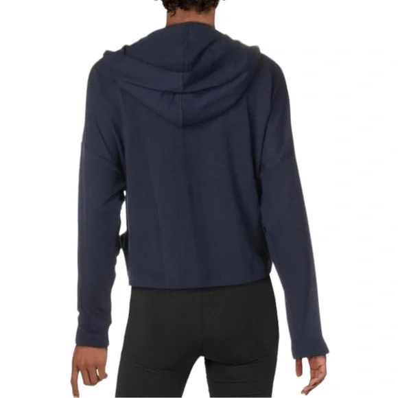 NWT Splendid Women's Metallic Striped Dolman Hooded Active Jacket - Picture 3 of 5